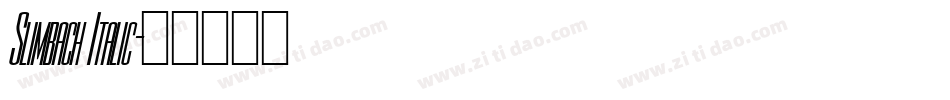 Slimbach Italic字体转换